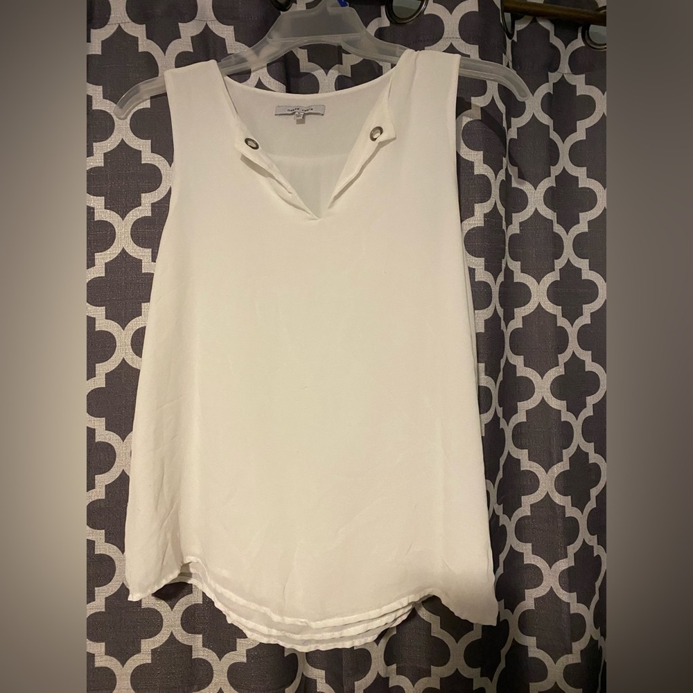 Naked Zebra White Tank Top